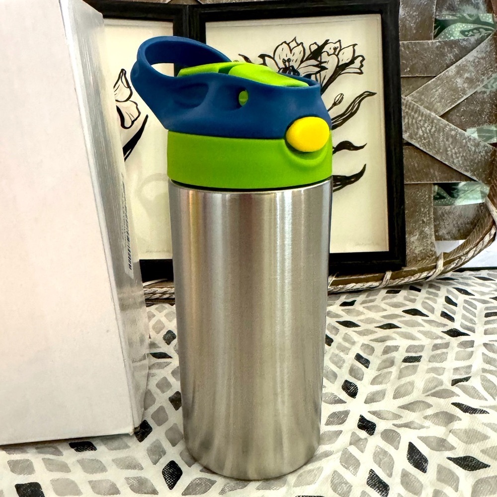 FrostBuddy SportsBuddy Kids 12oz Stainless Steel Water Bottle with Flip Lid NIB